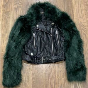 Nasty Gal Biker Jacket faux fur